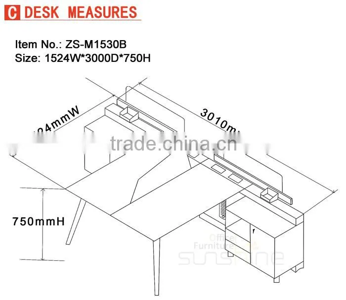 Wholesale Price Office Furniture Office Cubicles ZS-M1530B