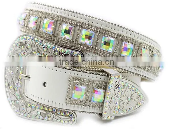 Factory Sale Latest Design western belts with rhinestones