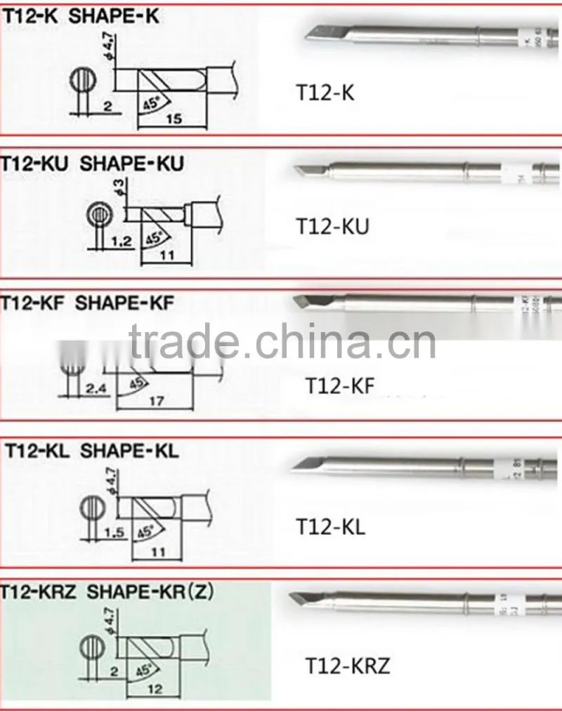 Hot Selling Solder Iron Tip Soldering Kit Tip for Hakko FX951Soldering Station Bits