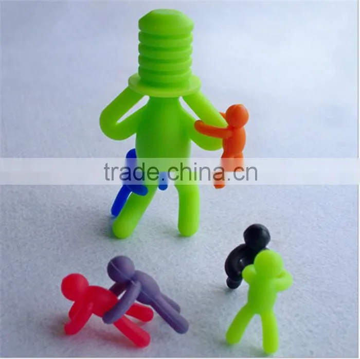 6 Piece Wine Glass Marker Set With Bottle Stopper Wine Bottle Stopper with Wine Glass Markers silicone bottle stopper