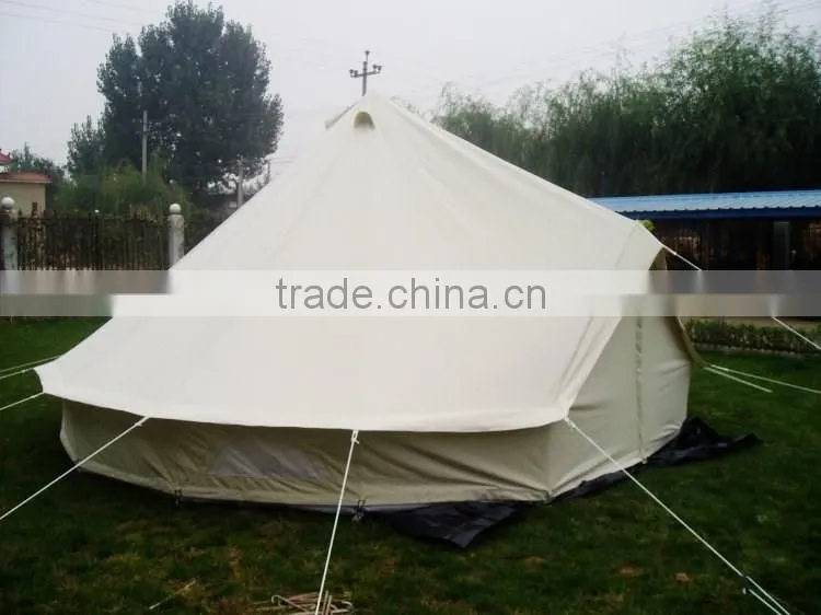 Sandstone Canvas Bell Tent Folding Family Outdoor Party Camping Tent