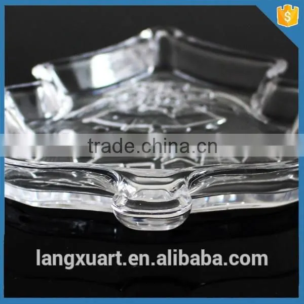 Christmas tree shape crystal glass plates