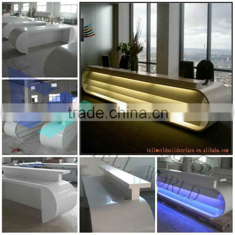 3d hotel interior design front desk reception counter