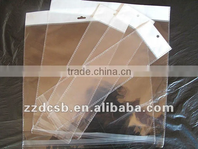 opp packaging bag with hanging header