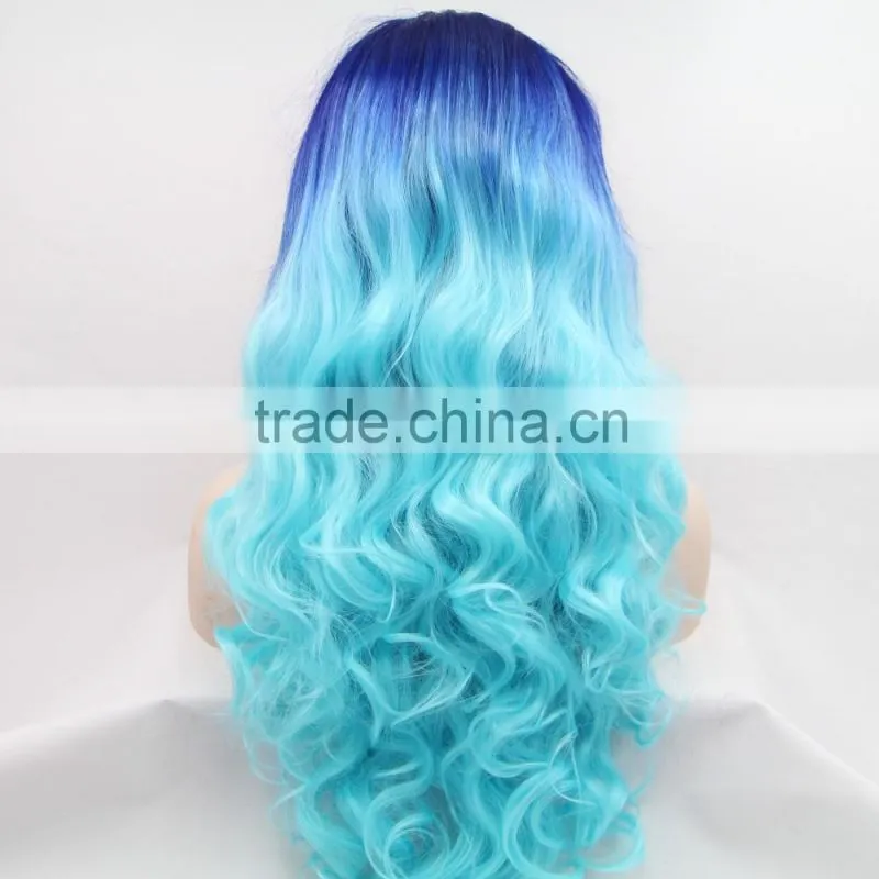 Cheap raw two tone color Ombre synthetic full lace wig