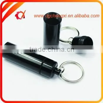 2016 Hot Sale Green Round Bottom Waterproof Pill Box With Keyrings,Earplug Storage Bottle
