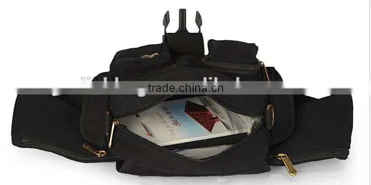 Men Waterproof Waist Bag With Shoulder Strap