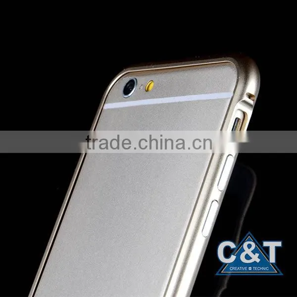 C&T Premium Silver Aluminum Metal Bumper Frame Case for Apple iPhone 6 (4.7-inch) , For iPhone 6 Iron Bumper