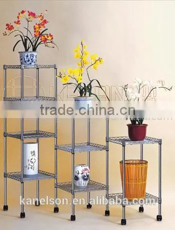 chromed metal wire shelf