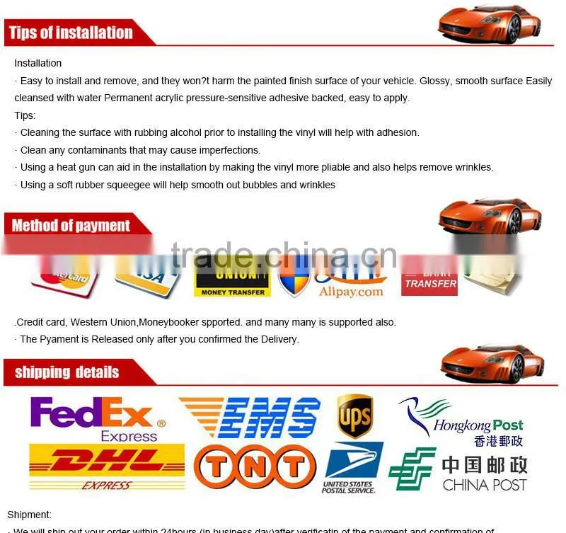 TSAUTOP GF08 super glossy car wrap vinyl sticker film