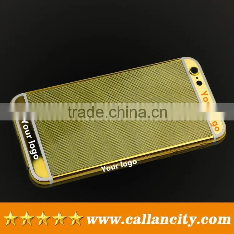 China goods new black carbon fiber for iphone 6 gold back housing