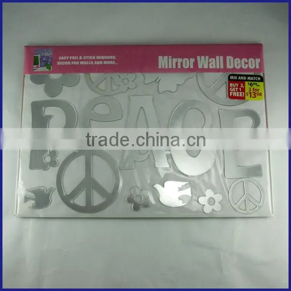 removable decorative acrylic mirror sticker