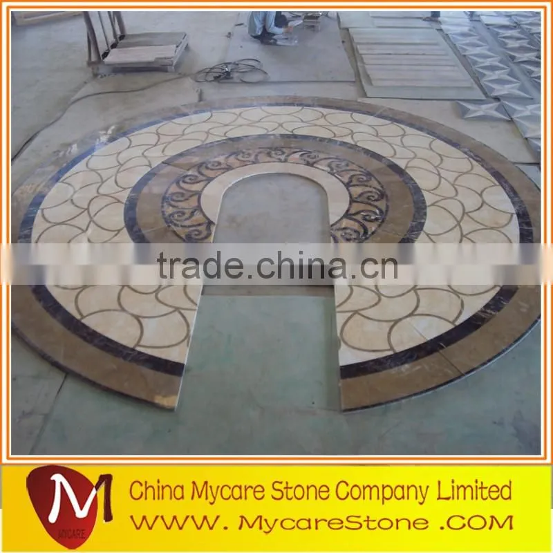 Popular design marble pattern water jet marble design