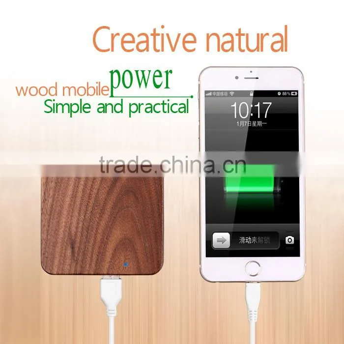 Wholesale power bank battery charger 5200mah 18650 portable power bank for raspberry pi wood digital power bank