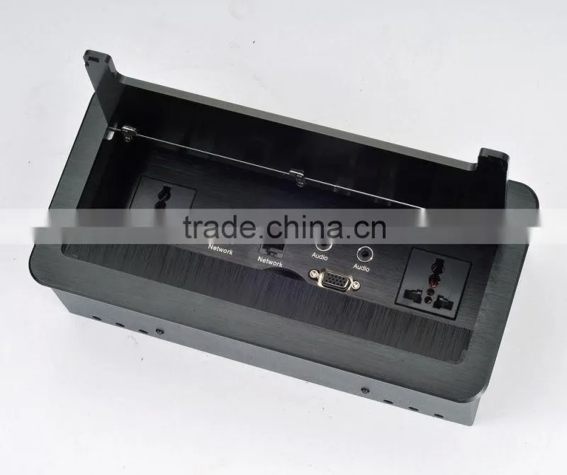 New design desktop electrical outlets 13a 2 gang socket for office furniture system
