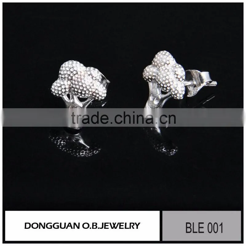Cheap price sterling silver 18K Gold plated stud earring designs