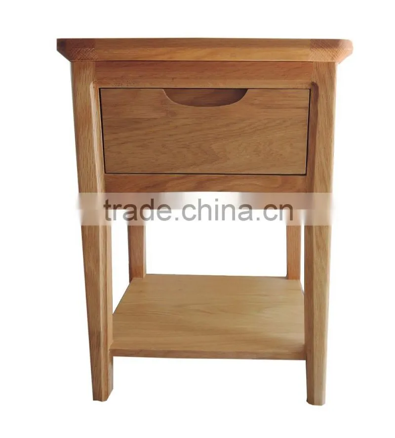 Oak nature color 1 drawer night stand for bedroom set