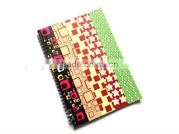 spiral notebook with stripe printing,paper notebook