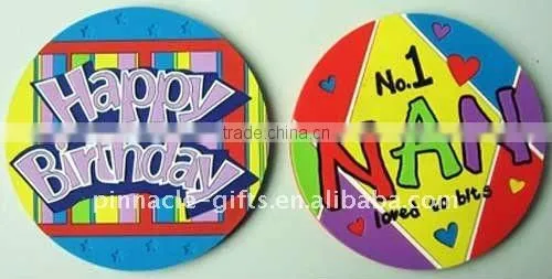 2D silicone round shape coaster/bar mats