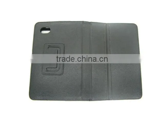 leather case with stand for Samsung Galaxy Tab P1000 black color