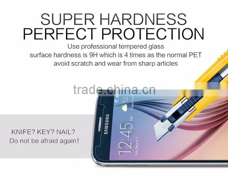 2015 Newest 3D Hot Curved Tempered Glass Screen Protector for Samsung Galaxy S6 Edge