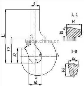 Heavy Duty Crane Hook Block 50ton Customized Crane Hook with Safety Latch, Forged Crane Hook Block Price
