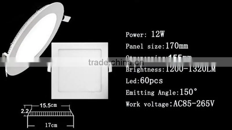 CE RHOS SMD2835 Ultra thin Square led panel light