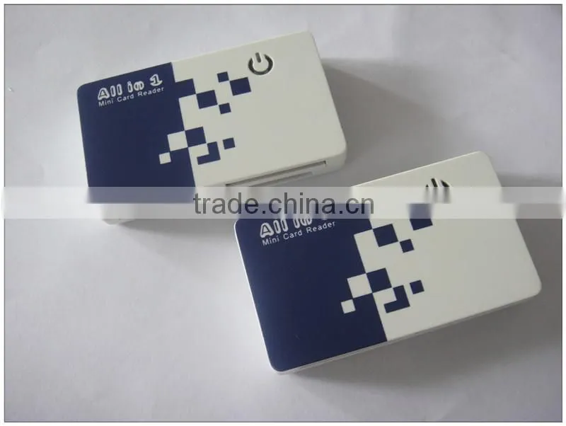 made-in China 6 slots plastic print dot sd card reader with custom logo(OS-CR116)