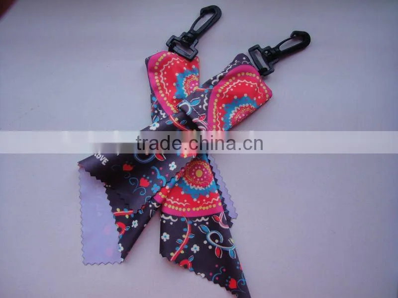 customed key chain for gift 100%microfiber fabric