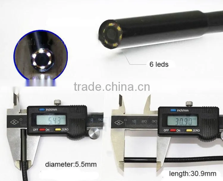Mini 5.5mm Lens Borescope USB Tube Snake Scope Inspection Camera with 4 LED ,Waterproof Endoscope