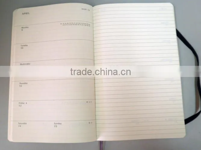Hot Selling Sketchbook Stationery PU Leather Notebook Leaf Journal Diary