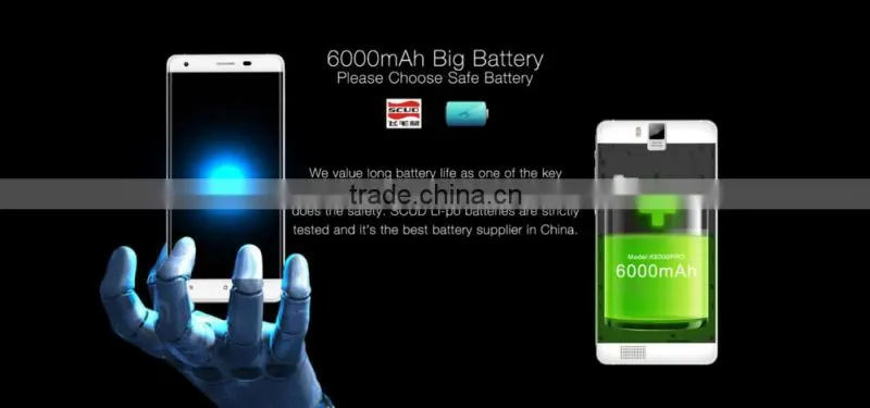 Oukitel K6000 Pro 6000mAh 5.5 inch 2.5D Arc Dragontrail Glass Screen Android 6.0 MTK6753 64bit Octa Core 3GB RAM 32GB ROM