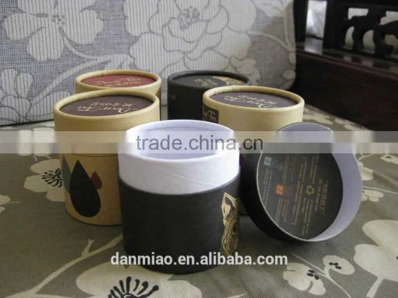 Paper Cardboard Strong Tube for Tea Packaging With Lid