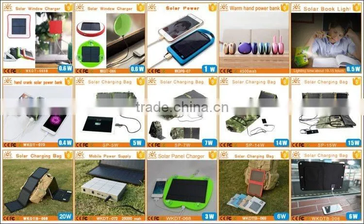 Hot sale factory price solar charger foldable 6.8W solar panel from Shenzhen