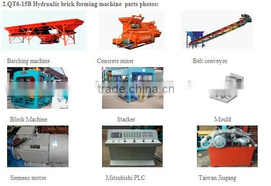 DONGYUE Large automatic Cement Hollow Brick Machine Price QT6-15B