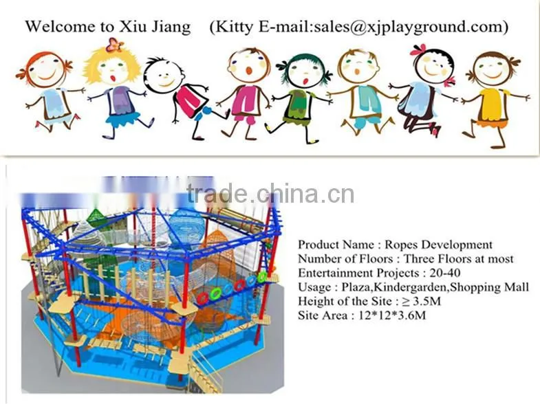 New Attraction!!! Funny Ropes Climbing Outward Development For Kids Activity Center