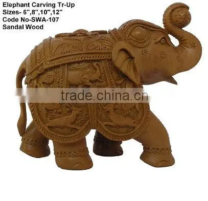 Wooden Sculpture Animal Elephant Sculpture