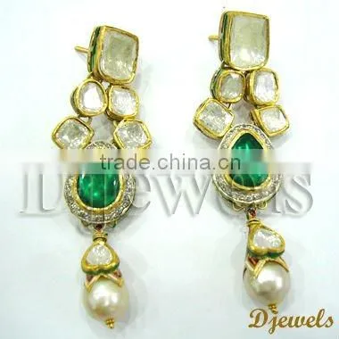 Kundan Polki Necklace Sets, Polki Meena Necklace Sets, Polki Jewelry