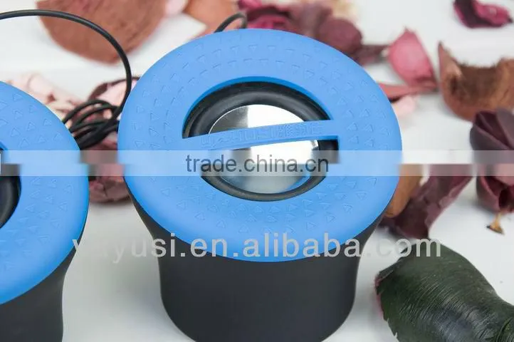 2.0 passive type speaker for computer/mobile phone with vibration membrane at bottom