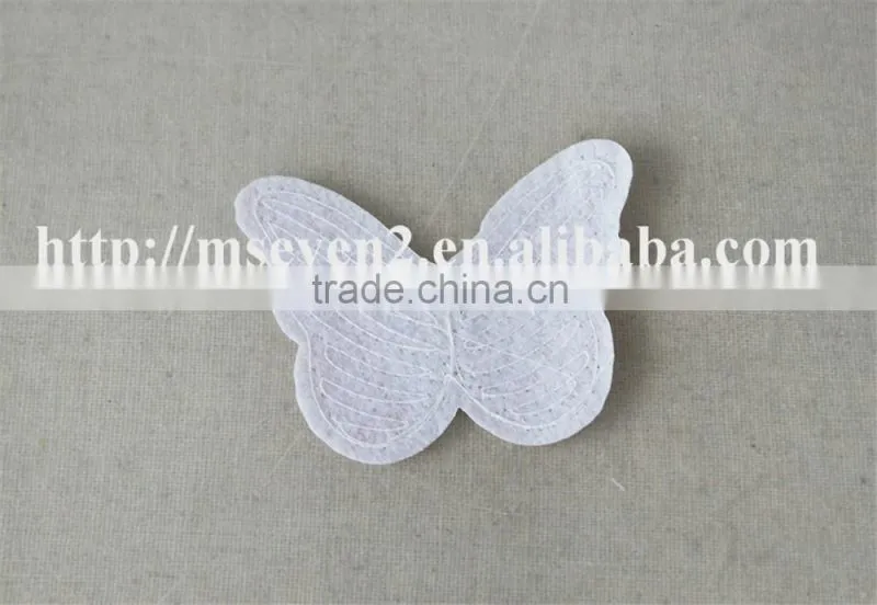 good looking pink butterfly woven embroidery patch in sequin material for sale