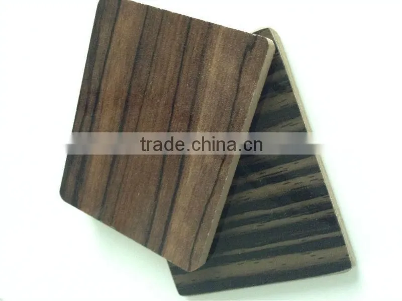 UV Coated wood panel --uv lacquer +Wood grain melamine paper + mdf +wood grain melamine paper