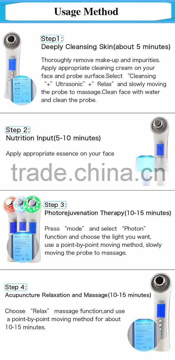 EYCO skin care machines ultrasonic light therapy for wrinkles multifunction beauty device