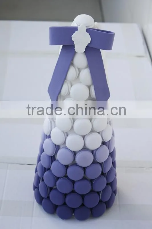 Lightblue- white graudated tint fake macaroon tower