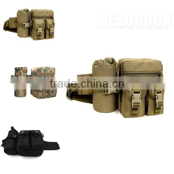 Waterproof Molle Bag Tactical Waist Pack Pouch With Water Bottle Pocket Holder Waist Pack