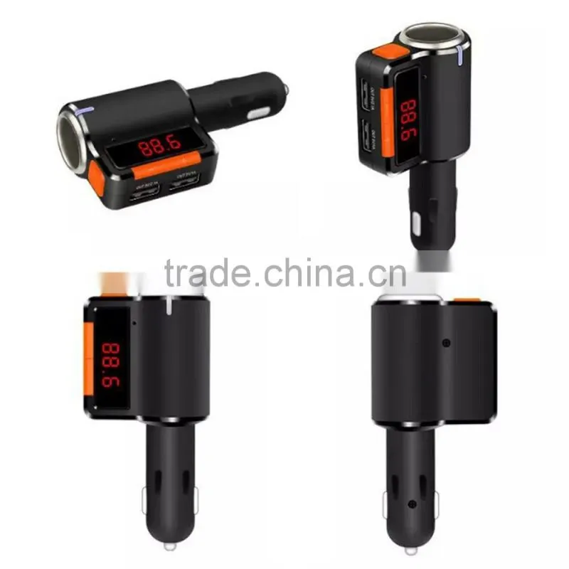 Newest Dual USB 5V 3.1A Bluetooth Handsfree Car MP3 player FM transmitter kit with Cigarette Lighter