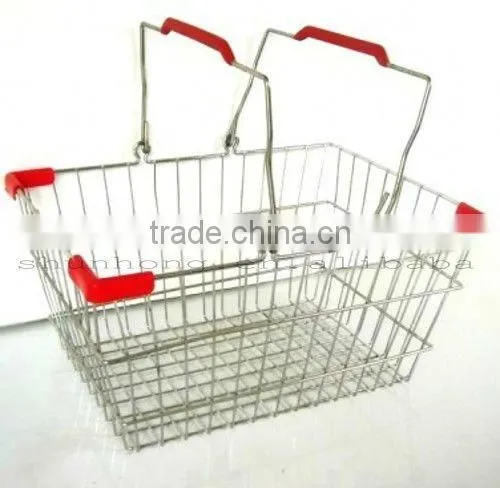 high quality shopping basket wire mesh basket