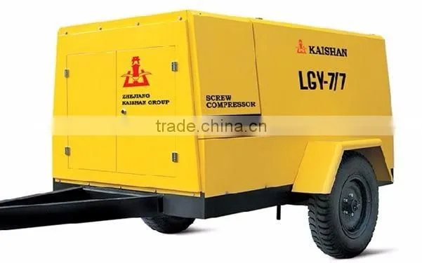 Mining used portable air compressor for jack hammer