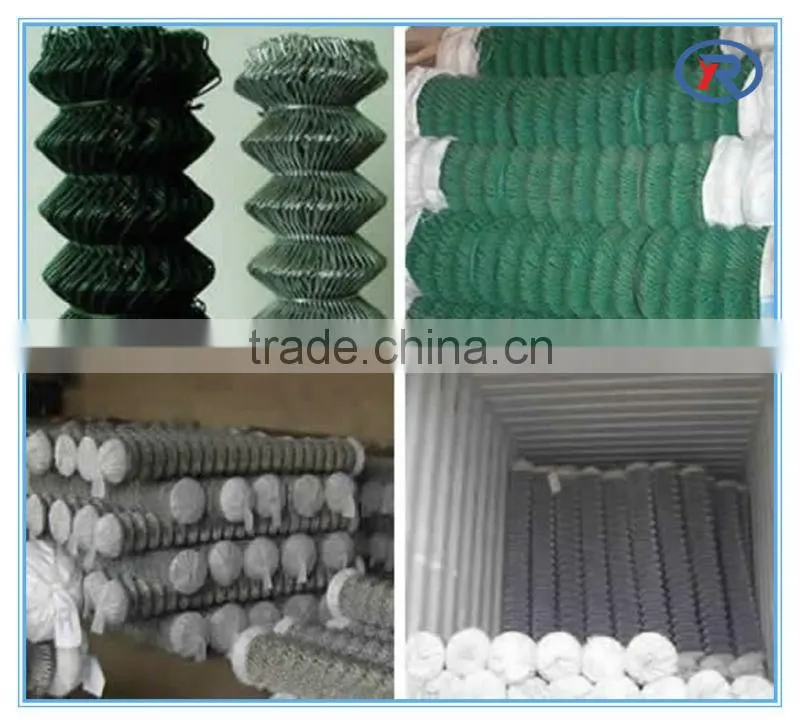 China Supplier PVC Coated Diamond Mesh Cylcone Chain Wire Chain Link Fence