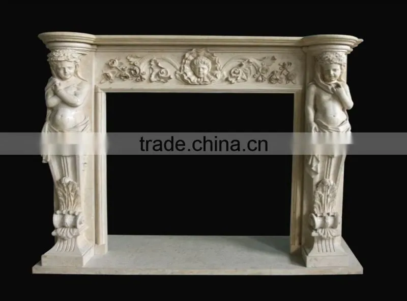 Western style carving marble fireplace