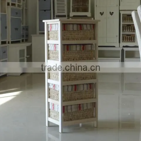 handmade neat with 4 tiers drawers white wicker drawer bathroom cabinet wicker cabinet